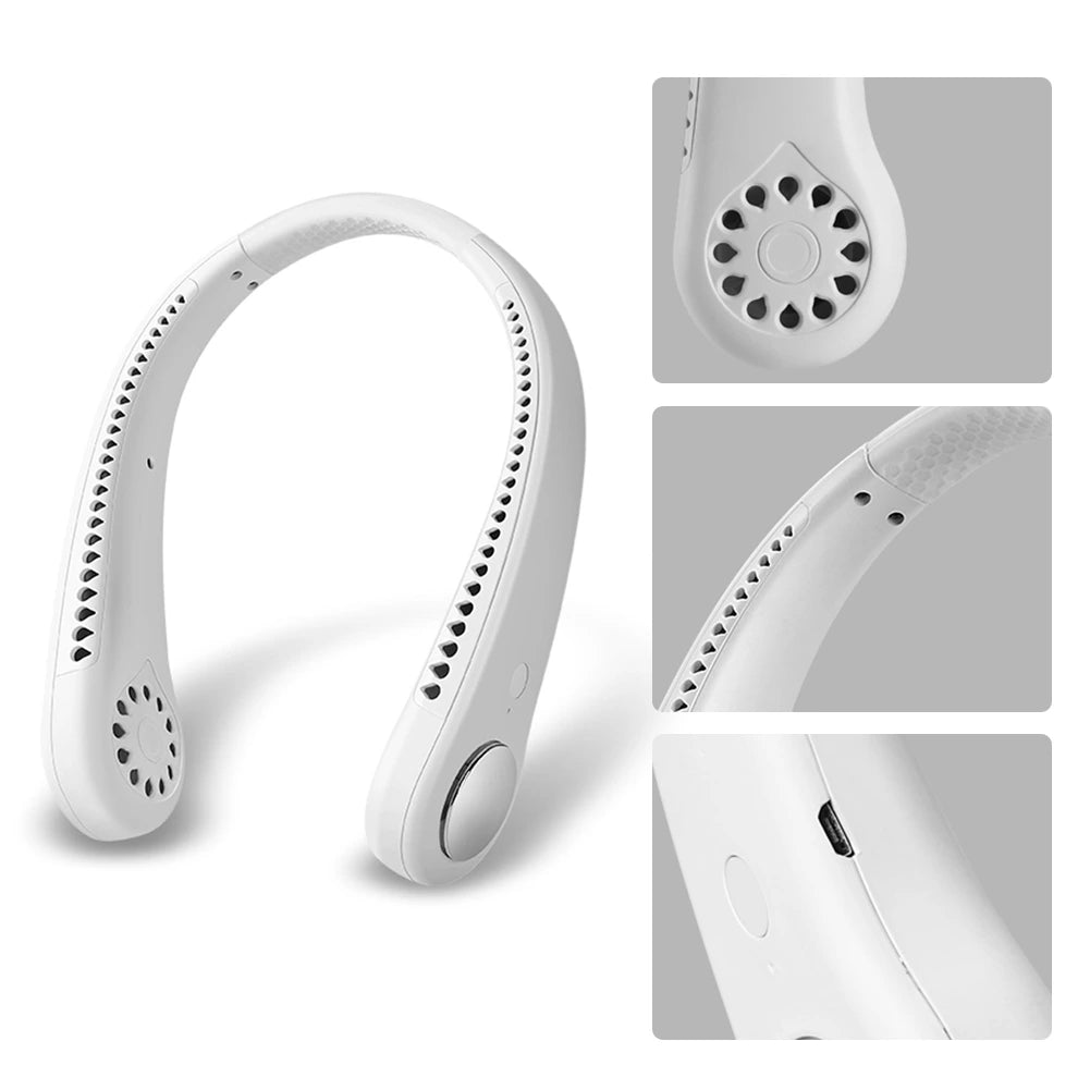 Portable Bladeless Hanging Rechargeable Neck Fan