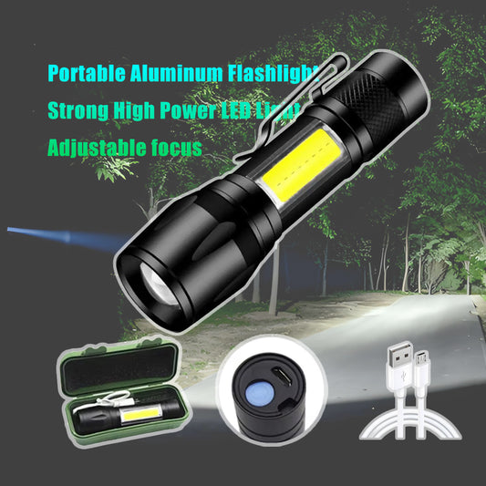Pocket Size Mini Portable XPE + COB LED Tactical Flashlight