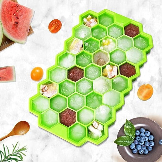 Food-Grade Silicone Ice Cube Tray (Pack of 2) – BPA-Free, Reusable & Flexible for Easy Ice Release